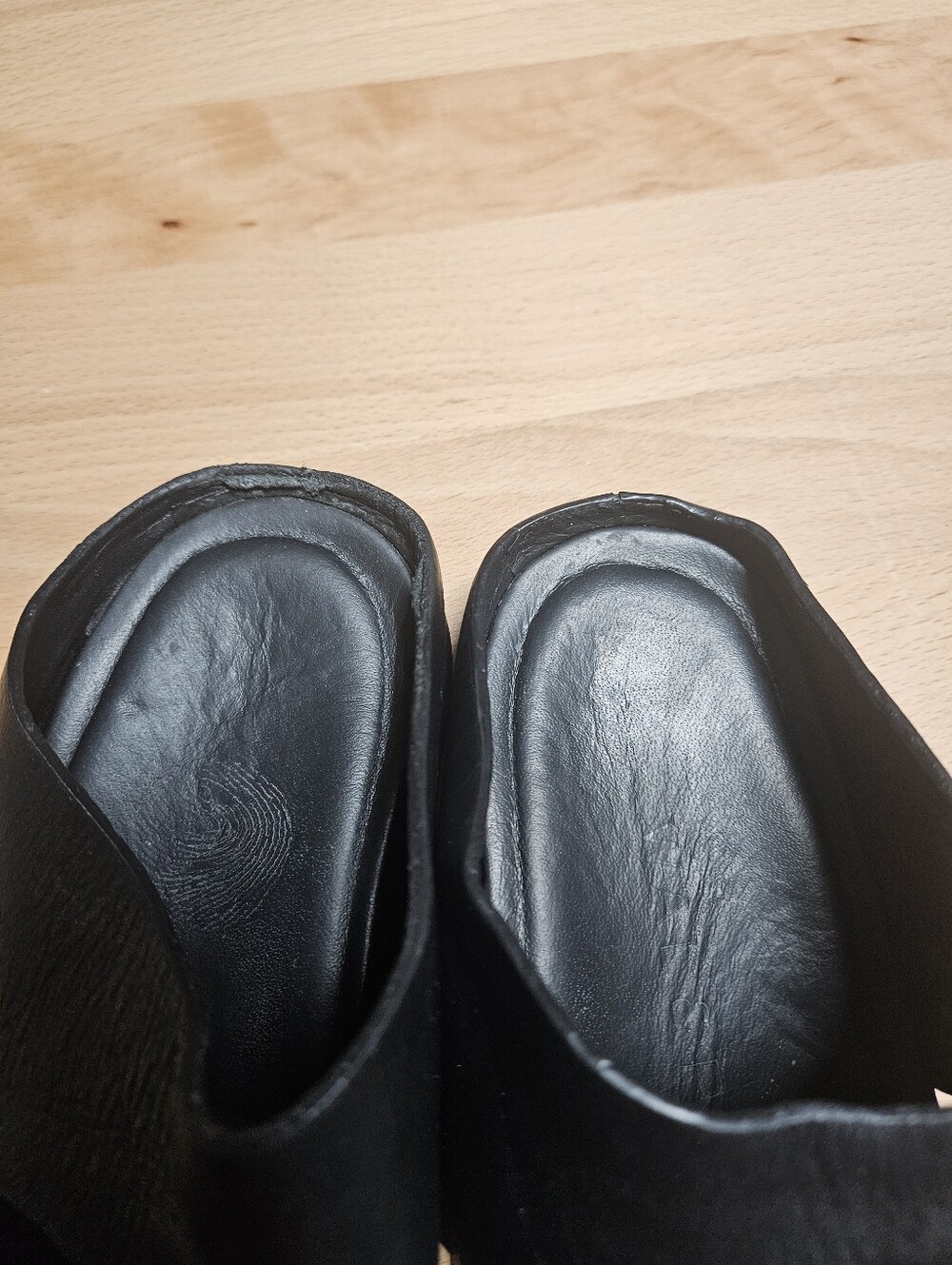 Wal & Pai Formosa Leather Slide Sandals Black 37 US 7 - Picture 4 of 7